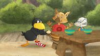 Der kleine Rabe Socke – Socke zaubert Stulles Käse weg.
