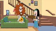 American Dad! – Roger, l.; Hayley, r.