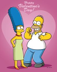 Die Simpsons – Homer (r.) und Marge (l.) haben ein schönes Rendezvous geplant, was aber leider platzt, weil Homer länger arbeiten muss ...