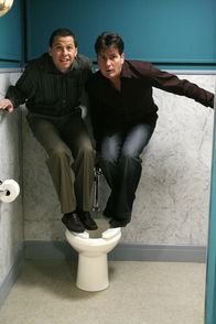 Two and a Half Men – L-R: Alan Harper (Jon Cryer), Charlie Harper (Charlie Sheen).