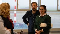 Check Check – (v.l.n.r.) Ingrid Fink (Petra Kleinert); Jan Rothe (Klaas Heufer-Umlauf); Sabine Grünberg (Doris Golpashin)