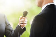 SAT.1 Reportage – Close-up Of A Reporter Conducting Interview Of Businessman