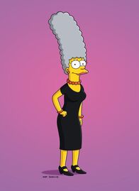 Die Simpsons – Marge hat beschlossen, ihre Haare nicht mehr zu färben und zu ihren grauen Haaren zu stehen ...