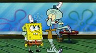 SpongeBob Schwammkopf – L-R, vorne: SpongeBob, Squidward