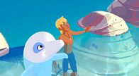Zoom - Der weiße Delfin – Zoom, der weiße Delfin, und sein bester Freund Yann. Die beiden freuen sich, weil sie Yanns kleine Schwester Marina entdeckt haben.