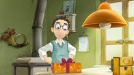 Lieselotte – Der Postbote hat Lieselotte ein Geschenk gebastelt.