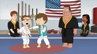 American Dad! – Vorne, l-r: Steve, Snot, Sensei Tom