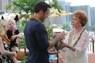 Hawaii Five-0 – From left, Mary McGarrett (Taryn Manning), Joan McGarrett (Charlotte Eden Kase), Steve McGarrett (Alex O'Loughlin) and Deb McGarrett (Carol Burnett).