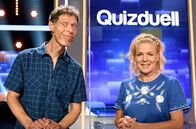 Quizduell-Olymp – Die Kandidaten des Teams „Comedy“: Der Komiker Maddin Schneider (l.) und die Komikerin Mirja Boes (r.).