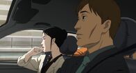 Paprika – Dr. Chiba Atsuko (l.) und ihr Kollege (r.) machen sich auf die Suche nach dem Dieb des DC Mini. Dabei geraten sie selbst in große Gefahr ...