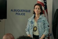 Boneyard – Nora Zehetner as Detective Young in Boneyard. Photo Credit: Chris Rogers