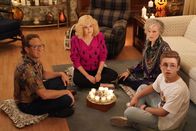 The Goldbergs – L-R: Dr. Katman (Steve Guttenberg), Beverly Goldberg (Wendi McLendon-Covey), Karen English (Stephnie Weir) and Adam Goldberg (Sean Giambrone)