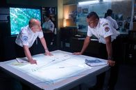 Mayday - Alarm im Cockpit – KNKT Investigators Ray Nurcahyo (played by Von Flores) and Ony Wibowo (played by Josh Barilko) review the flight path of downed Trigana Service Flight 267. (Cineflix 2018/Darren Goldstein)