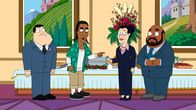 American Dad! – L-R: Stan, Tracey Bryant, Ellen Riggs, Principal Lewis
