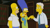 Die Simpsons – (v.l.n.r.) Homer; Maggie; Marge; Terrance