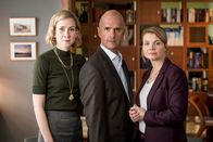 Merz gegen Merz – Frau Heller (Lena Dörrie), Erik Merz (Christoph Maria Herbst), Anne Merz (Annette Frier).