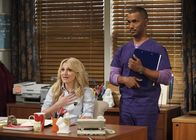 B Positive – Gina Dabrowski (Annaleigh Ashford, l.); Gideon (Darryl Stephens, r.)