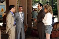 Monk – L--R: Lt. Plato (David Norona),Capt. Alameda (Tony Plana), Adrian Monk (Tony Shalhoub),Sharona Fleming (Bitty Schram)