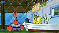 SpongeBob Schwammkopf – L-R: Mr. Krabs, SpongeBob, Squidward