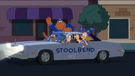 The Cleveland Show – v.l.n.r.) Cleveland Brown; Tim der Bär; Federline Jones; Holt Richter; Kendra Krinklesac