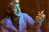 Evolution im Großstadtdschungel – Biologe Florian Altermatt in den Alpen bei Zürich mit einem Nachtfalter