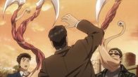 Parasyte - The Maxim – Sinichi Izumi (oben l.); Migi (oben l.); Shiro Kuramori (Mitte); Jaw (oben r.); Mamoru Uda (oben r.)