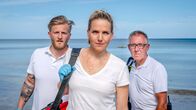 Praxis mit Meerblick – Nora (Tanja Wedhorn), ihr Kollege Lars (Bo Hansenl, li.) und ein weiterer Sanitäter (Wolfgang Stadler) eilen zum Strand