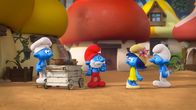 Die Schlümpfe – Papa Schlumpf ist wenig begeistert von der Idee, eine Party mit Gargamel zu feiern.