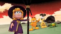 Garfield – Nachwuchs-Hexe Abigail versucht sich an einem Zauberspruch.