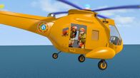 Feuerwehrmann Sam – Sam und sein Team machen sich sofort mit dem Hubschrauber auf den Weg, um die Kinder zu retten.