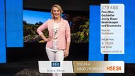 Mode von Fiora Blue – Der Screenshot zeigt Britt Hagedorn bei der Präsentation ihrer Mode bei HSE24.