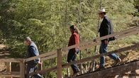 Justified – L-R: Luther Kent (Brent Briscoe), Rachel Brooks (Erica Tazel), Raylan Givens (Timothy Olyphant)
