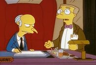 Die Simpsons – Mr. Burns schickt den überarbeiteten Smithers in Urlaub.